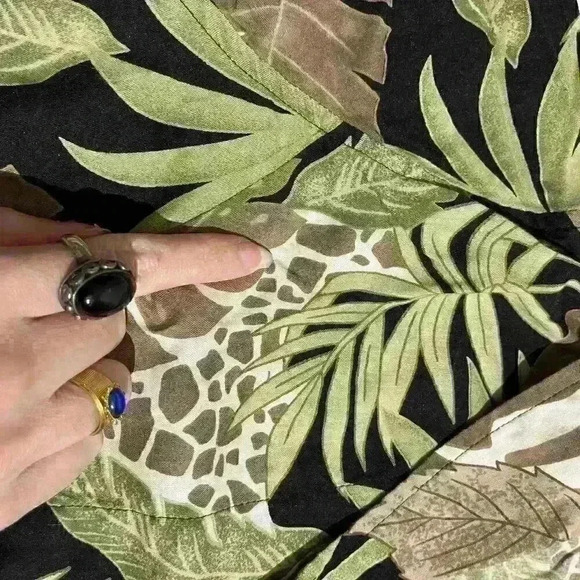 VTG SunBay Cottons Beach Animal Rayon Cruise Womens 2 PC Capris Pants Top Set - Picture 13 of 16